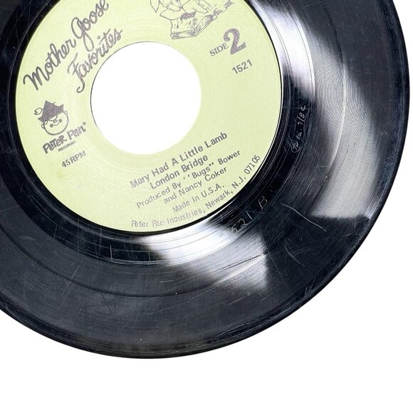 Vintage Lot Of 6 Peter Pan Children's Records Music 45RPM Kids - Picture 10 of 10